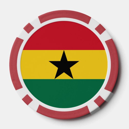 Pokerchips met de vlag van Ghana (Achterkant)