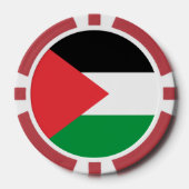Pokerchips met de vlag van Palestina (Voorkant)