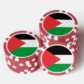 Pokerchips met de vlag van Palestina (Opstapeling)