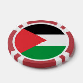 Pokerchips met de vlag van Palestina (Enkel)