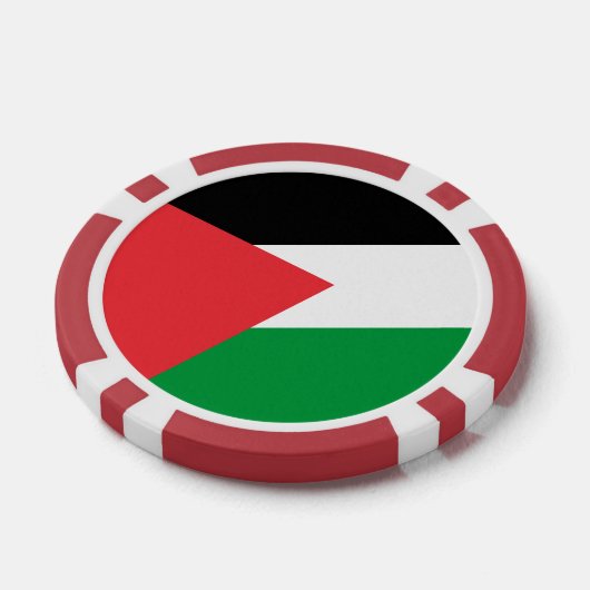 Pokerchips met de vlag van Palestina (Enkel)
