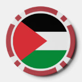 Pokerchips met de vlag van Palestina (Achterkant)