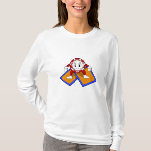 Pokerchips met pokerkaarten t-shirt
