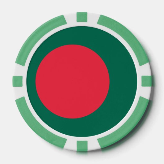 Pokerchips met vlag van Bangladesh (Voorkant)