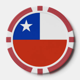 Pokerchips met vlag van Chili