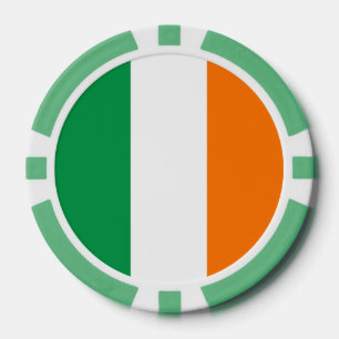 Pokerchips met vlag van Ierland