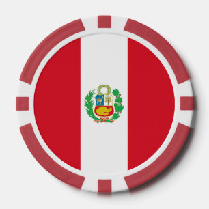 Pokerchips met vlag van Peru