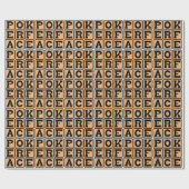 Pokerface, Gezicht bluffen Cadeaupapier (Vlak)