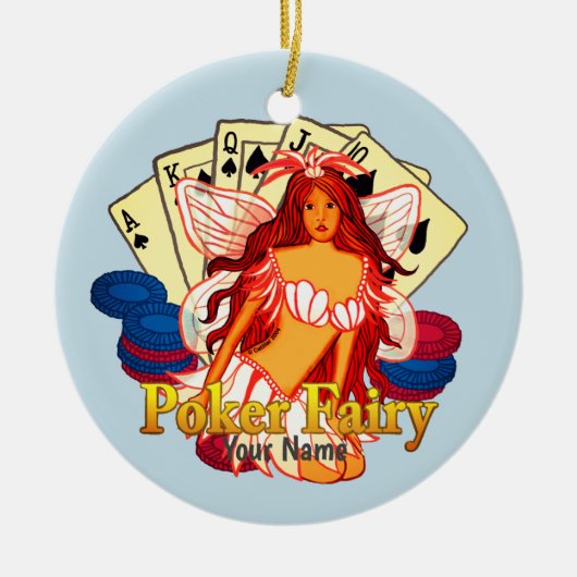 Pokerfee keramisch ornament (Voorkant)