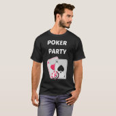 Pokerfeest kaartspel t-shirt (Voorkant volledig)