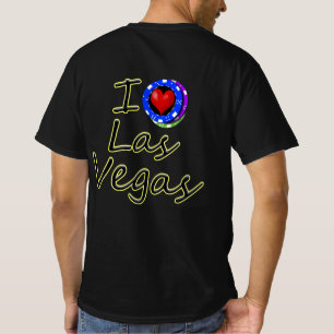 Pokerfiches met I Love Las Vegas T-shirt