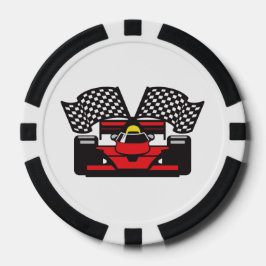 Pokerfiches met ontwerp van raceauto's poker chips