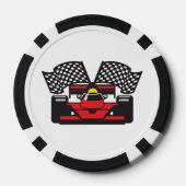 Pokerfiches met ontwerp van raceauto's poker chips (Achterkant)