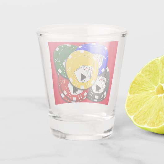 Pokerfiches Shot Glas (Achterkant)