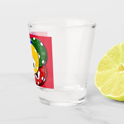 Pokerfiches Shot Glas (Rechts)