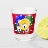 Pokerfiches Shot Glas (Voorkant)
