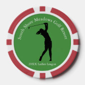 Pokerfiches voor Damesgolfliga Poker Chips (Voorkant)