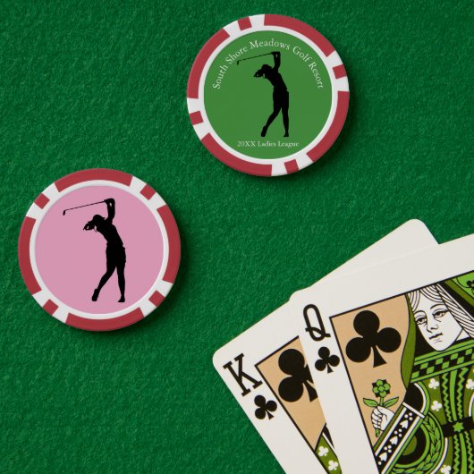 Pokerfiches voor Damesgolfliga Poker Chips (Pokertafel (Dubbel))