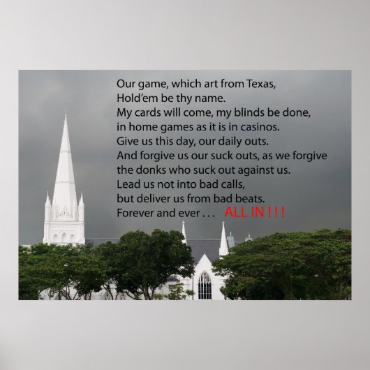 pokergebed poster (Voorkant)