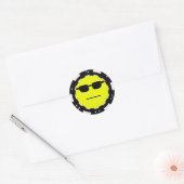 pokergezicht ronde sticker (Envelop)