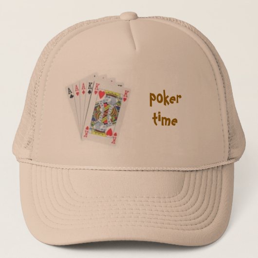 pokerhand, pokertijd pet (Voorkant)