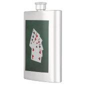 Pokerhanden - Drie van een soort - negen Heupfles (Links)