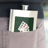Pokerhanden - Drie van een soort - negen Heupfles (Voorbeeld)