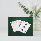 Pokerhanden - drie van een soort - twee briefkaart (Staand voorkant)