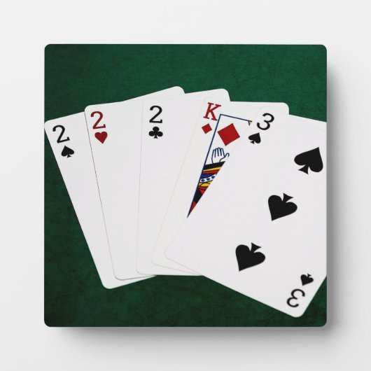 Pokerhanden - drie van een soort - twee fotoplaat (Voorkant)