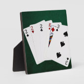 Pokerhanden - drie van een soort - twee fotoplaat (Voorkant)