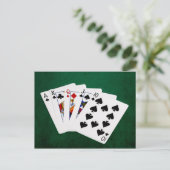 Pokerhanden - recht - Ace to Ten Briefkaart (Staand voorkant)