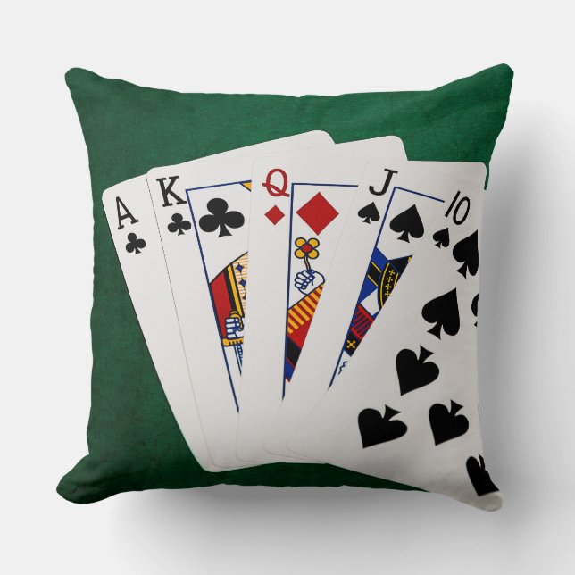 Pokerhanden - recht - Ace to Ten Kussen (Voorkant)