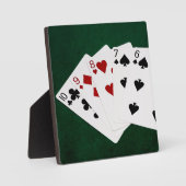 Pokerhanden - recht - tien tot zes fotoplaat (Voorkant)