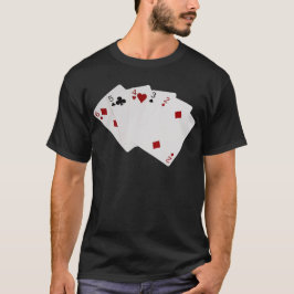 Pokerhanden - recht - zes tot twee t-shirt