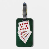 Pokerhanden - Royal Flush - Diamanten Bagagelabel (Achterkant verticaal)