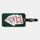 Pokerhanden - Royal Flush - Diamanten Bagagelabel (Achterkant horizontaal)
