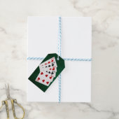 Pokerhanden - vier van een soort - tienen en zes cadeaulabel (Met Touw)
