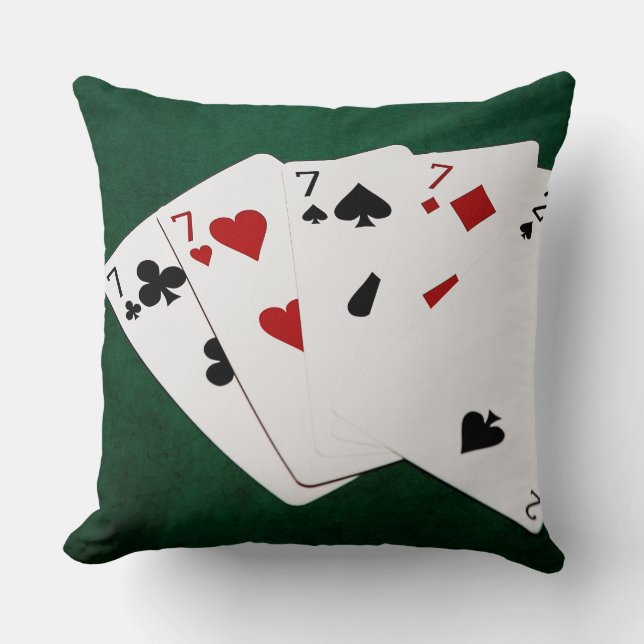Pokerhanden - vier van een soort - zeven en twee kussen (Voorkant)