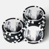 Pokerject, foto van de stad 's nachts pokerchips (Opstapeling)