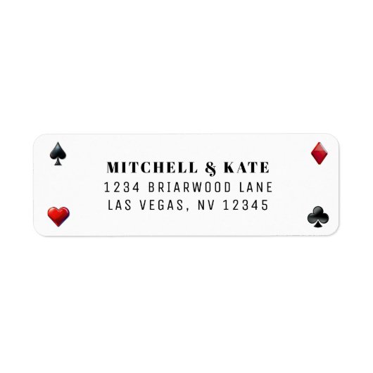 Pokerkaart Kleur Huwelijk Etiket (Voorkant)