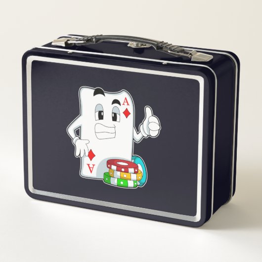 Pokerkaart met pokerchips (Achterkant)