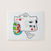 Pokerkaart met pokerchips legpuzzel (Horizontaal)