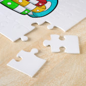 Pokerkaart met pokerchips legpuzzel (Zijkant)