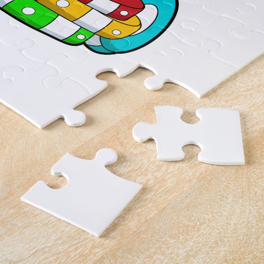 Pokerkaart met pokerchips legpuzzel (Zijkant)