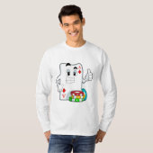 Pokerkaart met pokerchips t-shirt (Voorkant volledig)