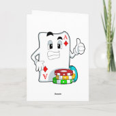 Pokerkaart met pokerfiches kaart (Achterkant)