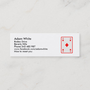 Pokerkaart Mini Visitekaartje