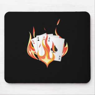 Pokerkaarten Aas Vlam Casino Gokken Speler Cadeau Muismat