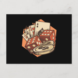 Pokerkaarten Chips Casino Gambling Cards Player Gi Briefkaart