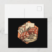 Pokerkaarten Chips Casino Gambling Cards Player Gi Briefkaart (Voorkant / Achterkant)